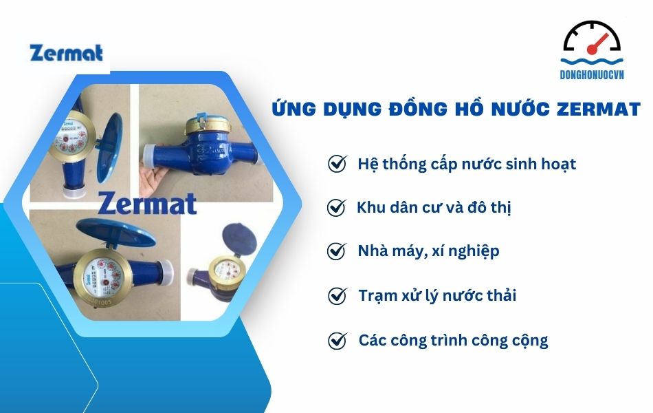 ứng dụng đồng hồ nước zermat