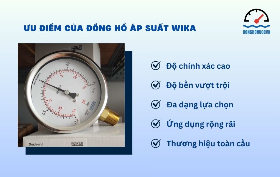 Các ưu điểm nổi bật của đồng hồ áp suất thương hiệu Wika
