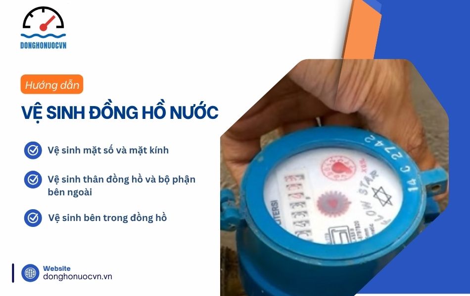 Cách vệ sinh đồng hồ nước chi tiết bạn có thể tham khảo