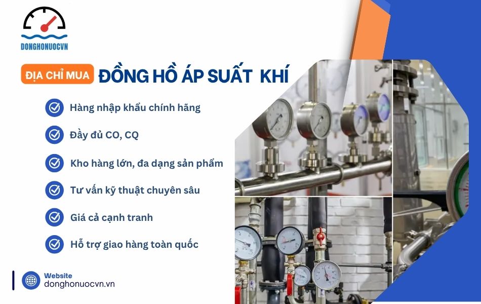 Đồng hồ nước VN - Địa chỉ cung cấp đồng hồ áp suất khí giá tốt