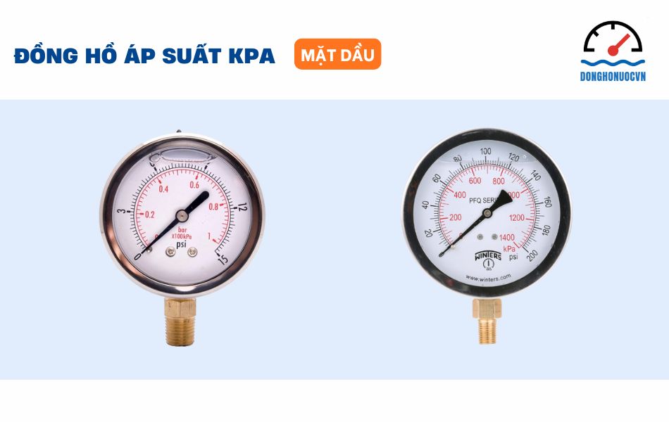 Đồng hồ áp suất KPA có dầu