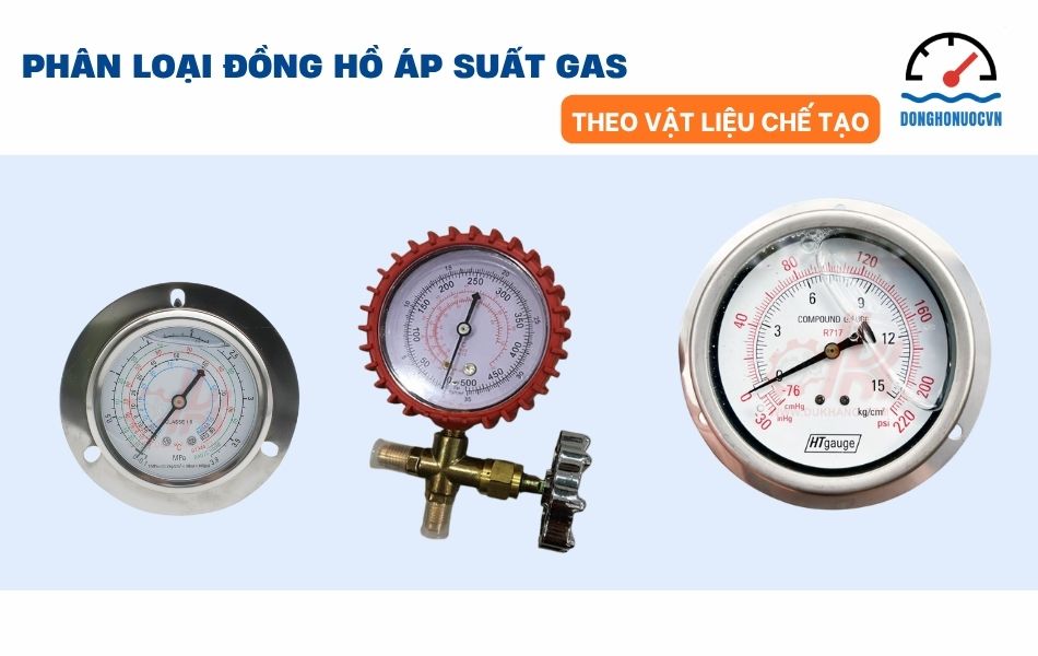Các loại đồng hồ áp suất gas theo vật liệu chế tạo