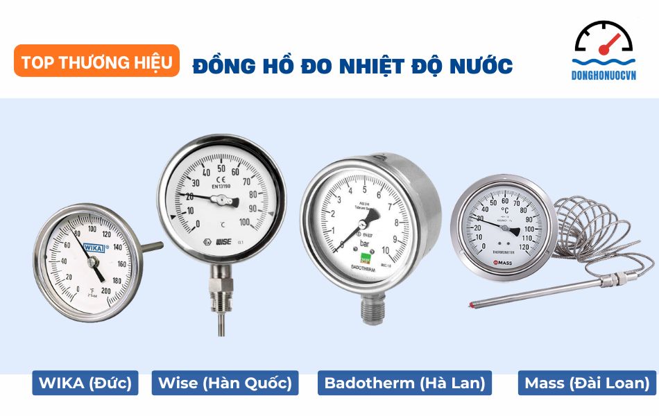 Top 4 thương hiệu đồng hồ đo nhiệt độ nước uy tín trên thị trường