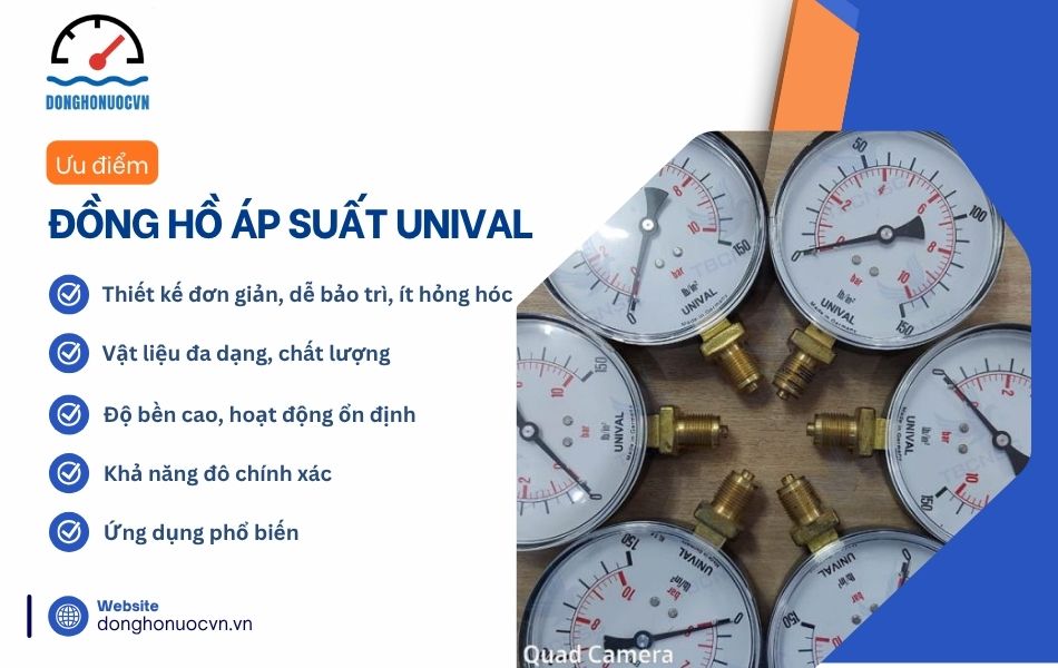 Đặc điểm nổi bật của đồng hồ đo áp suất Unival xuất xứ Đức