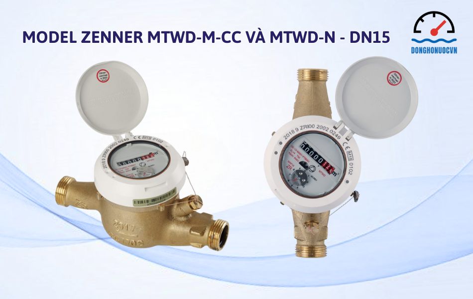 Đồng hồ đo nước nóng Zenner DN15 model Zenner MTWD-M-CC và MTWD-N - Dạng đa tia