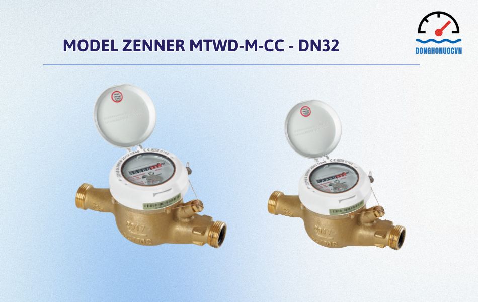 Đồng hồ đo nước nóng Zenner DN32 model MTWD-M-CC (Phiên bản cao cấp)