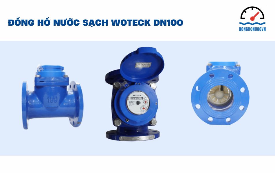 Đồng hồ nước sạch Woteck DN100 chính hãng Đài Loan