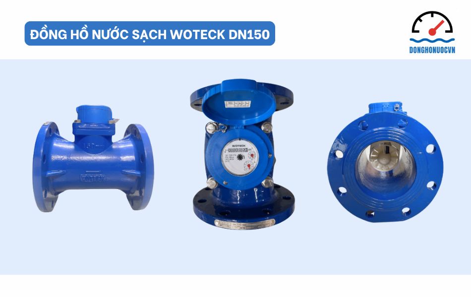 Đồng hồ nước dạng cơ Woteck Đài Loan DN150 - Cấp B - Model LXLC