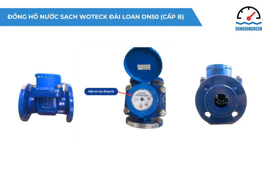 Đồng hồ nước sạch dạng cơ Woteck Đài Loan DN50