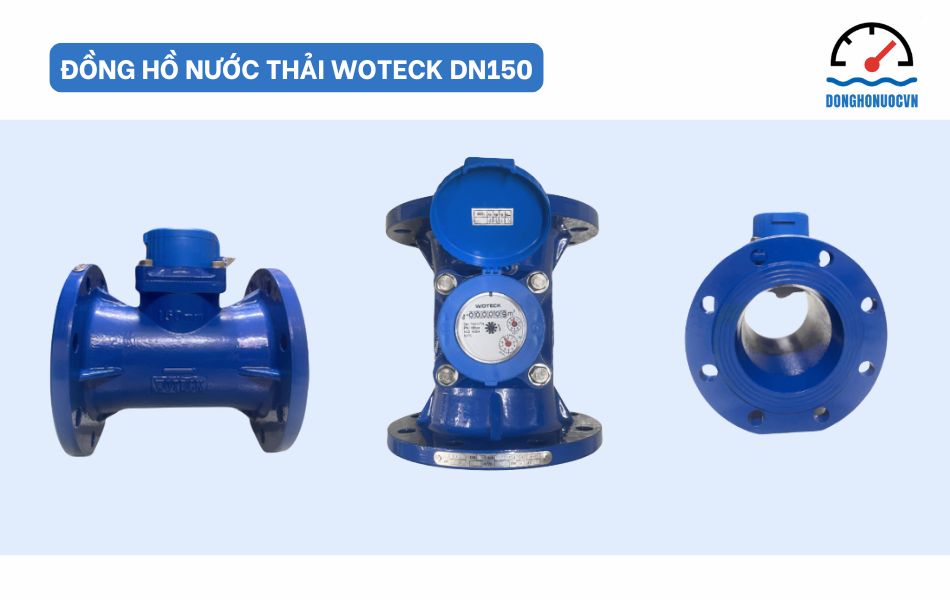Đồng hồ nước dạng cơ Woteck Đài Loan DN150 - Cấp A - Model LXXG