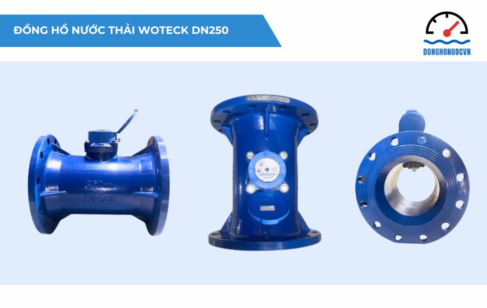 Đồng hồ nước thải dạng cơ Woteck Đài Loan DN250 (Cấp A - Model LXXG)