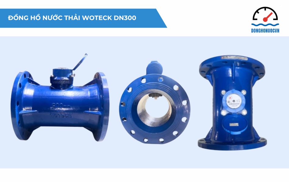 Đồng hồ nước thải dạng cơ Woteck DN300 | Cấp A - Model LXXG