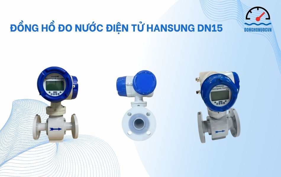Đồng hồ đo nước điện tử Hansung DN15 giá tốt