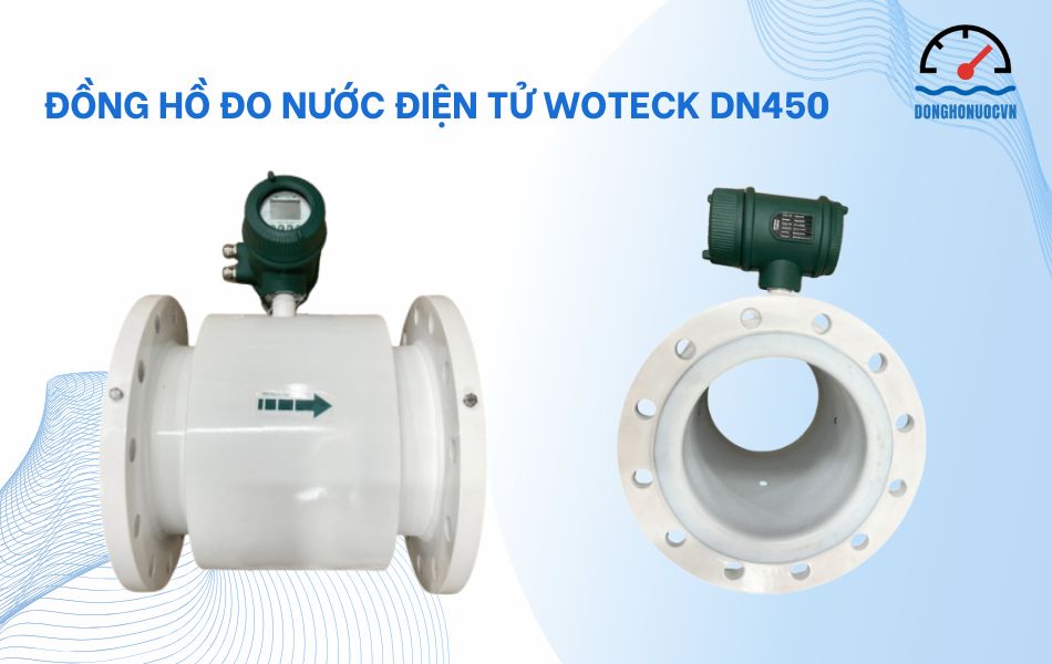 Đồng hồ đo nước điện tử Woteck DN450 chính hãng