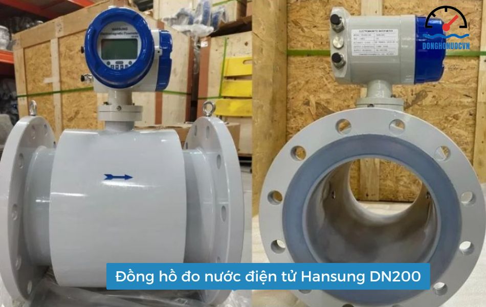 Đồng hồ đo nước điện tử Hansung DN200 giá tốt