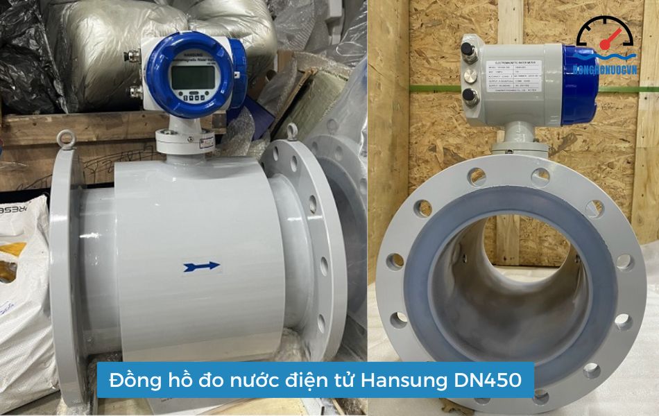 Đồng hồ đo nước điện tử Hansung DN450 giá tốt