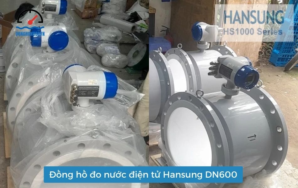 Đồng hồ đo nước điện tử Hansung DN600 giá tốt