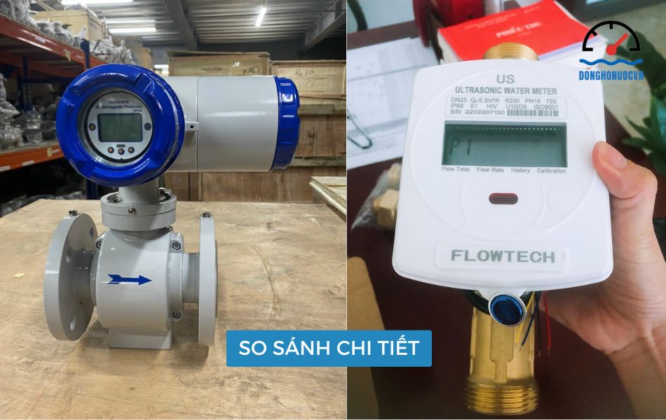 so sánh chi tiết đồng hồ nước siêu âm và điện từ