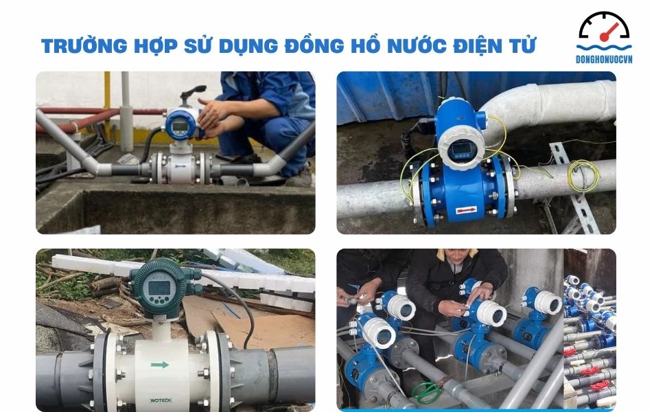 trường hợp sử dụng đồng hồ nước điện tử