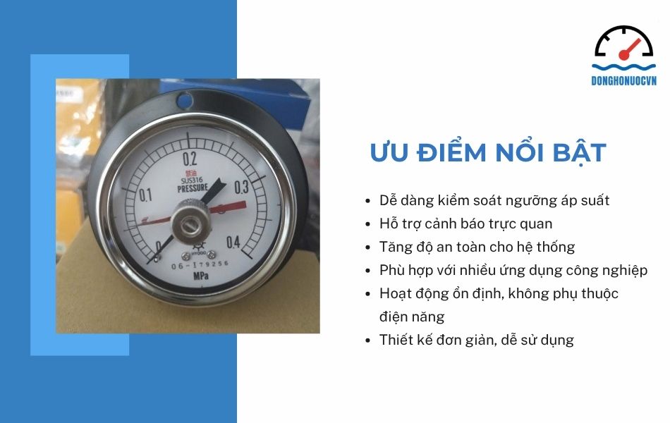 ưu điểm đồng hồ áp suất 2 kim