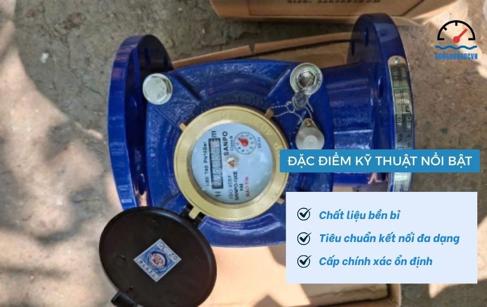 đặc điểm kỹ thuật đồng hồ nước sanpo