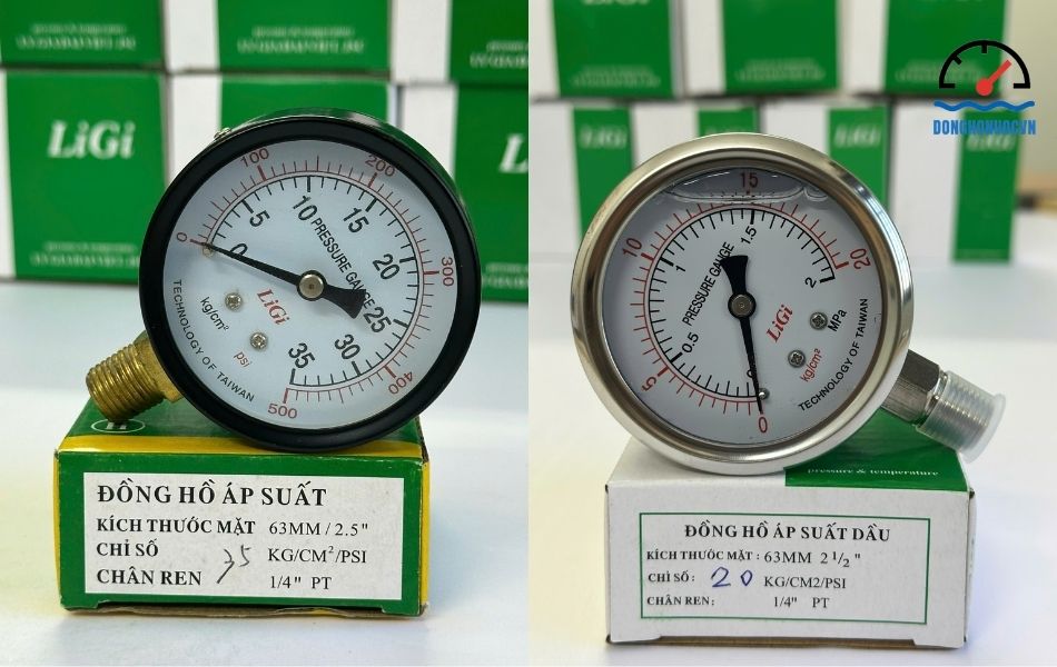 đồng hồ áp suất ligi taiwan