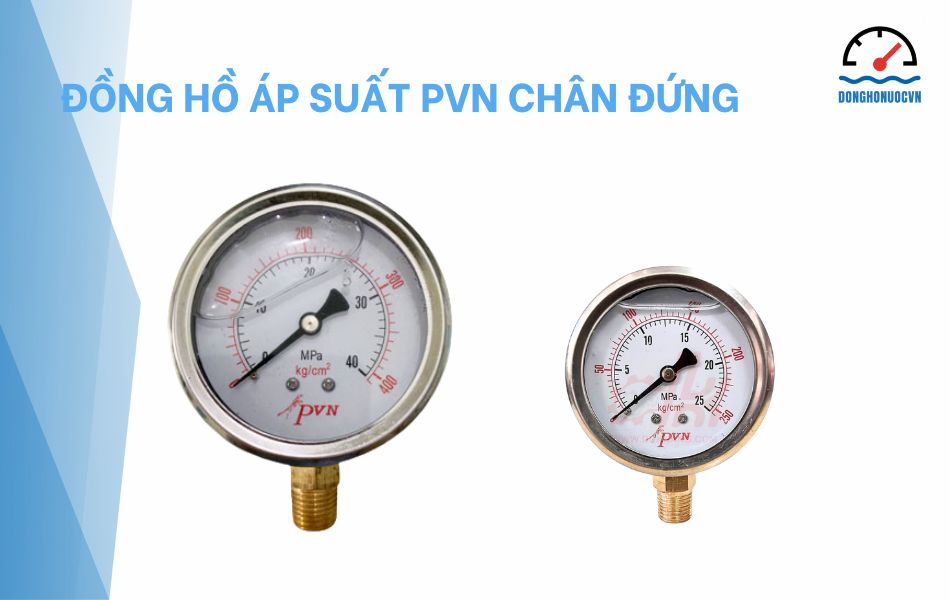 đồng hồ áp suất pvn chân đứng