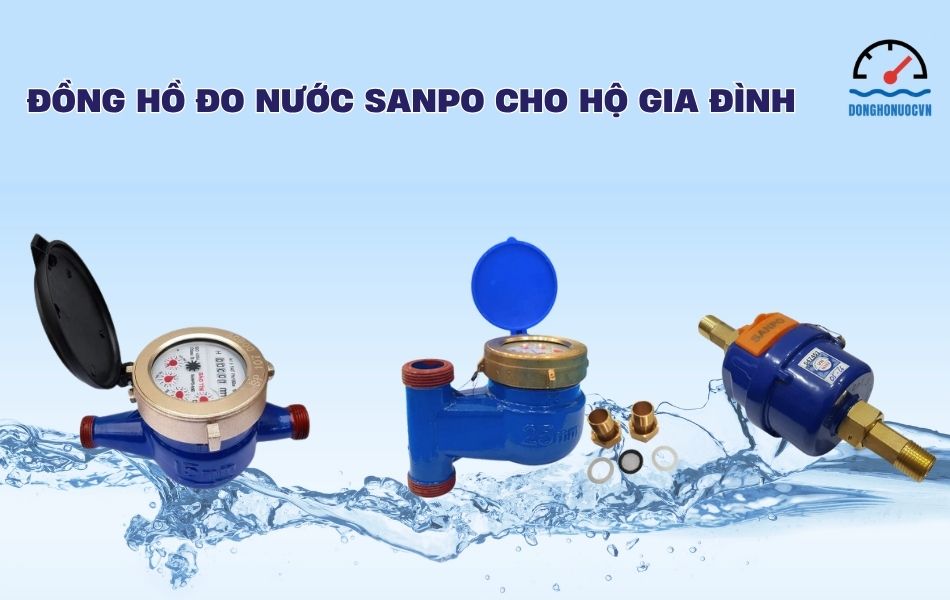 đồng hồ nước sinh hoạt thương hiệu Sanpo
