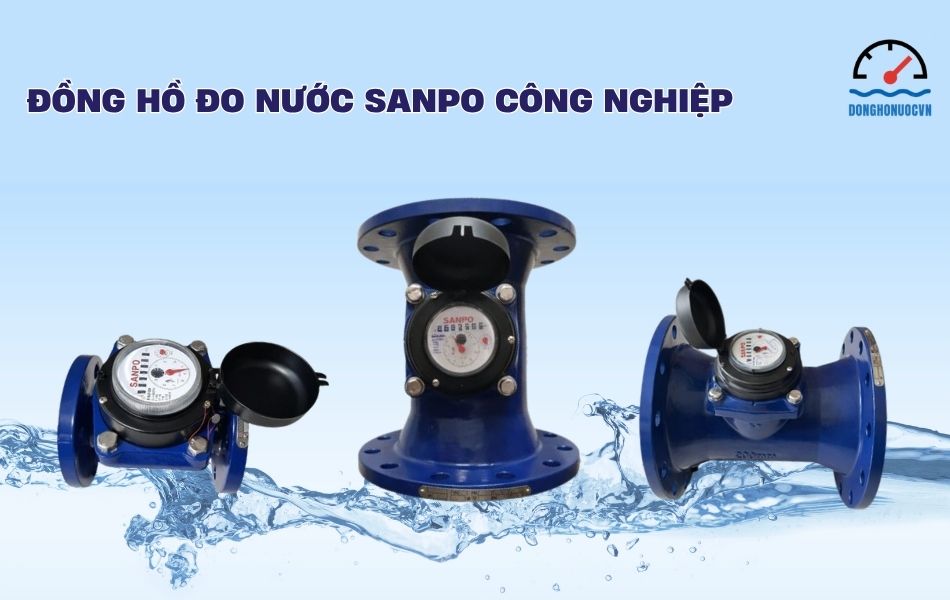đồng hồ nước công nghiệp thương hiệu Sanpo
