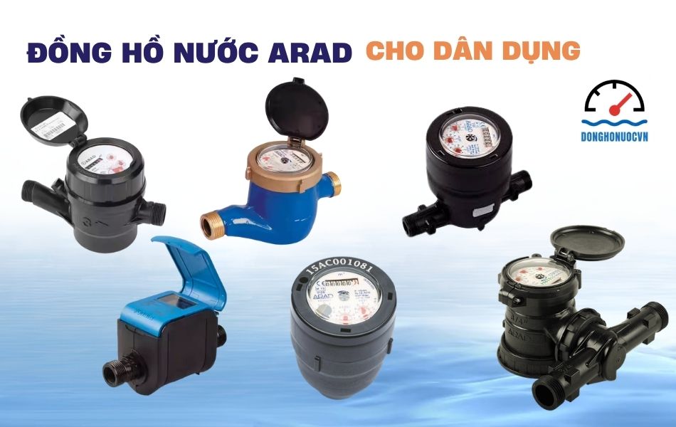 đồng hồ nước arad dùng cho dân dụng