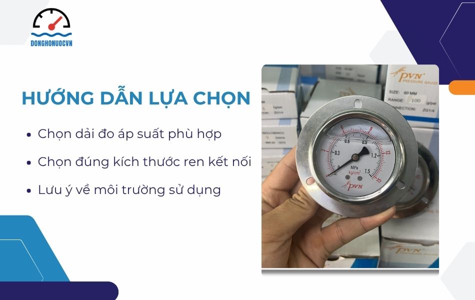 hướng dẫn lựa chọn đồng hồ áp suất pvn