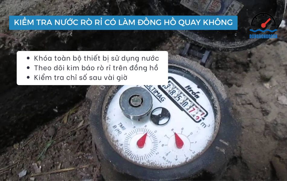 cách kiểm tra nước rò rỉ có làm đồng hồ quay không