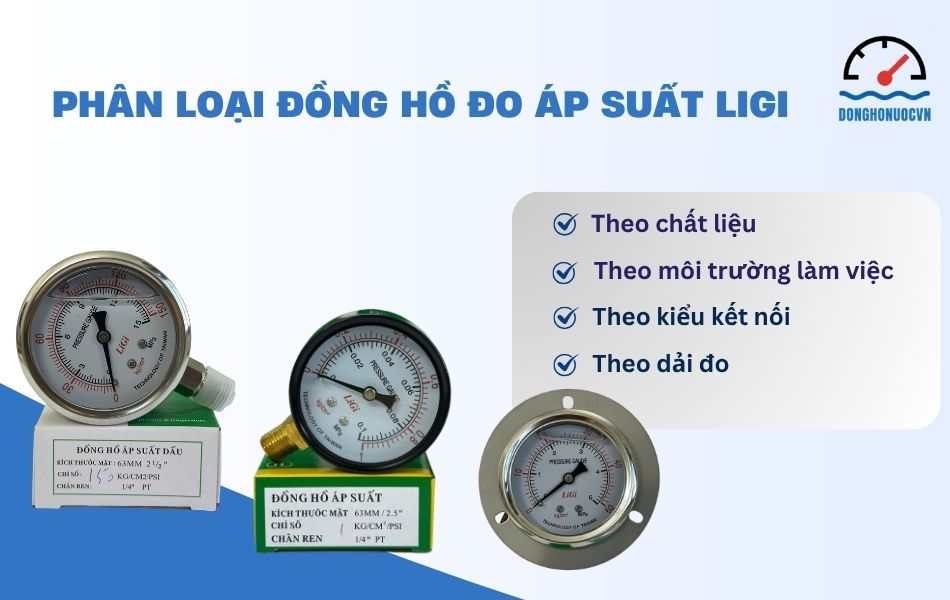 phân loại đồng hồ áp suất ligi