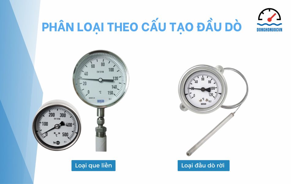 Phân loại đồng hồ đo nhiệt độ cho lò hơi theo cấu tạo đầu dò