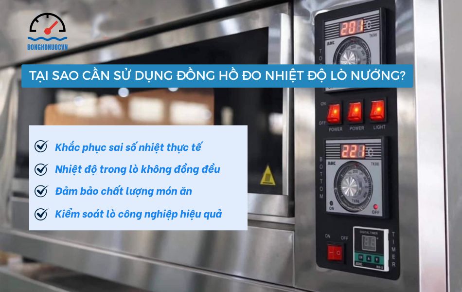 tại sao cần sử dụng đồng hồ đo nhiệt độ lò nướng
