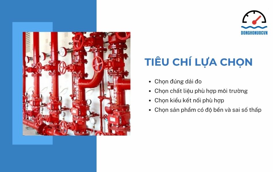 tiêu chí chọn đồng hồ áp suất pccc