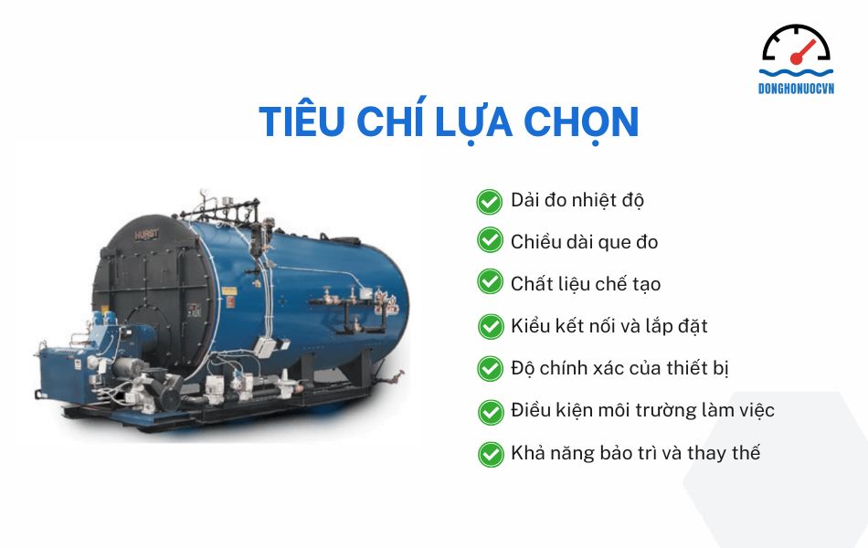 tiêu chí lựa chọn đồng hồ đo nhiệt độ lò hơi