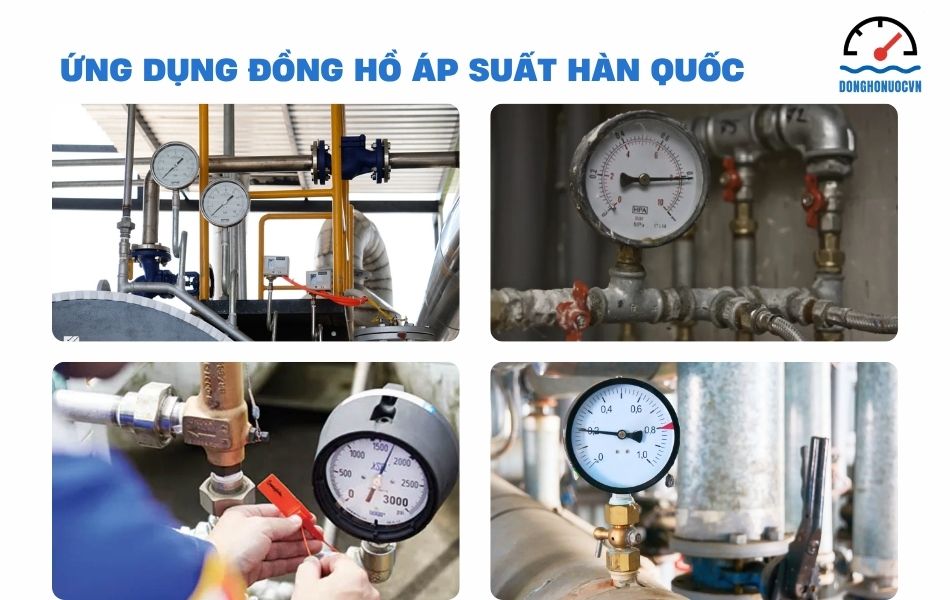 ứng dụng đồng hồ áp suất hàn quốc