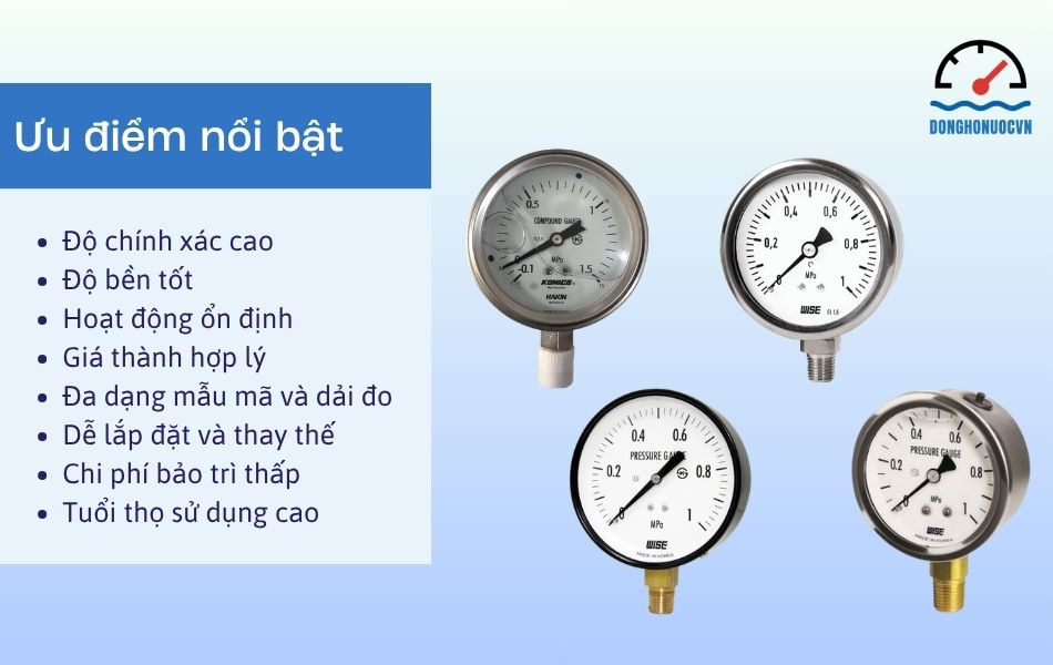 ưu điểm đồng hồ áp suất hàn quốc