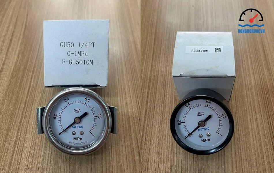 hình ảnh thực tế đồng hồ áp suất airtac