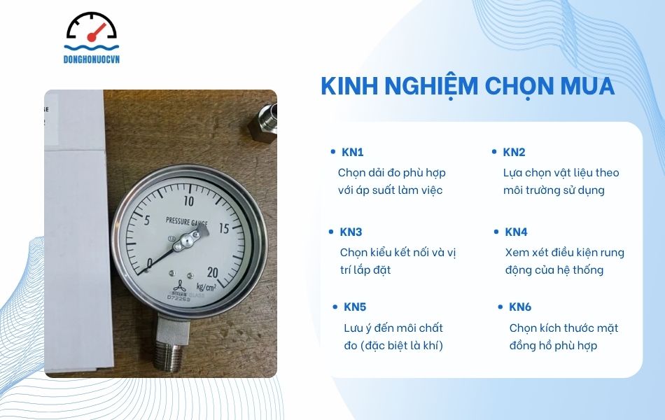 kinh nghiệm chọn mua đồng hồ áp suất nisshin
