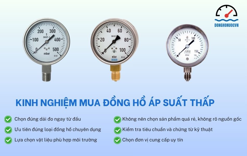 kinh nghiệm mua đồng hồ áp suất thấp