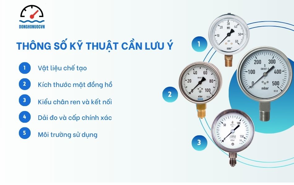 thông số kỹ thuật đồng hồ áp suất thấp