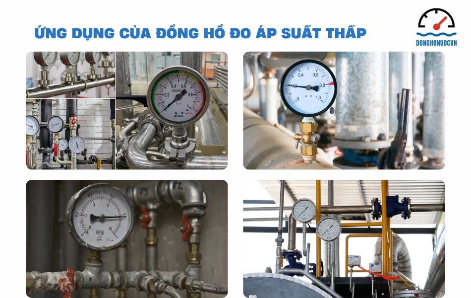 ứng dụng đồng hồ áp suất thấp