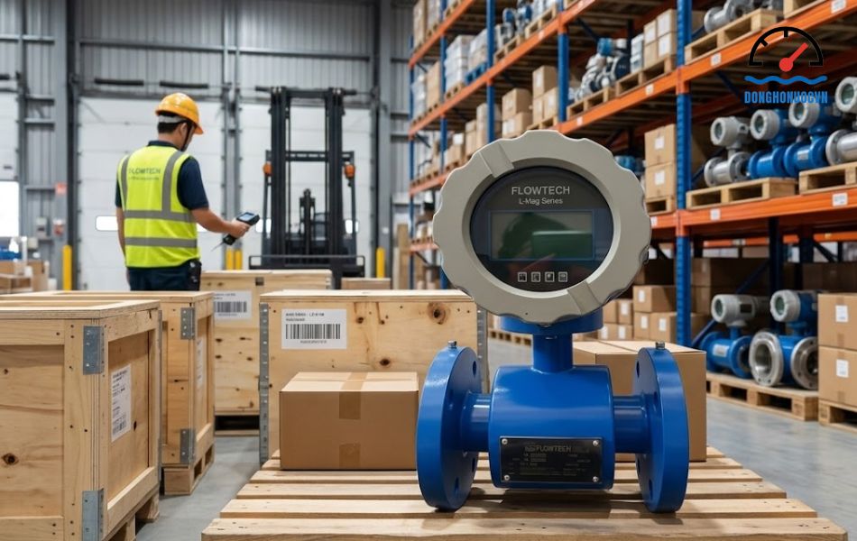 Đồng hồ nước điện tử Flowtech DN15 giá tốt