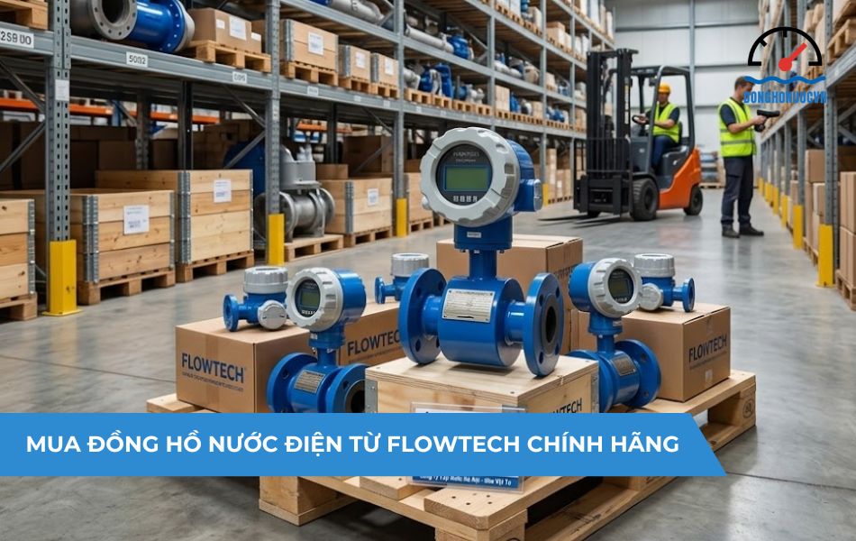 Đồng hồ nước điện tử Flowtech DN25 giá tốt