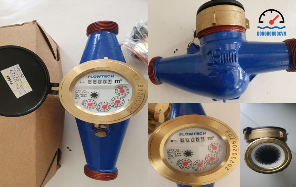 Đồng hồ nước Flowtech DN25 chính hãng