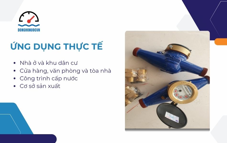 Ứng dụng đồng hồ nước Flowtech DN25