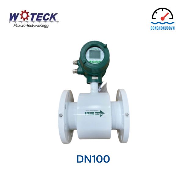 Đồng hồ đo nước điện tử Woteck DN100