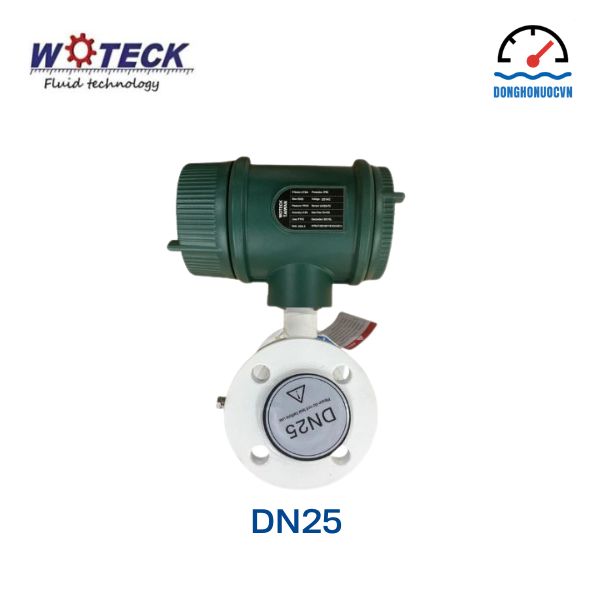 Đồng hồ đo nước điện tử Woteck DN25 chính hãng